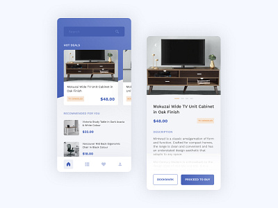 Buy Furniture UI Concept