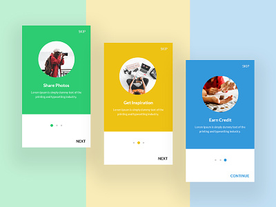 On Boarding Screen android concept design onboarding screen ui ux