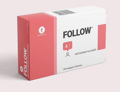 Follow adobe adobe illustrator branding design graphic design medicine mockup pink render social network