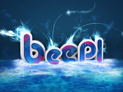 Beepl Poster 3d colors ice text