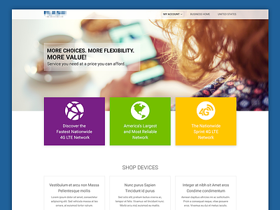 Mobile Network clean design landing page mobile ui user experience user interface ux web design