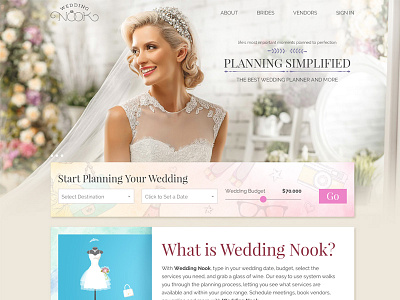 Wedding Planner landing page ui user interface web design wedding wedding planner
