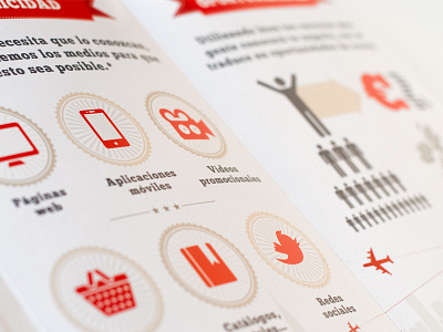 Las oportunidades se crean infographics print design publicity