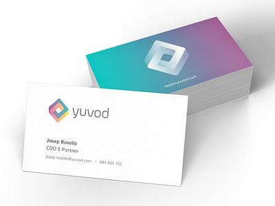 Yuvod - Business Cards branding business cards colored cool gradient logo stationery yuvod