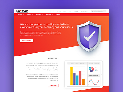 Trushield Landing Page