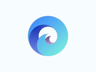 The0cean Logo brand branding circle logo organic sea tokens waves