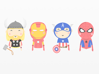 Avengers Illustrations avengers characters comic illustration kids mandarinatango marvel print superhero