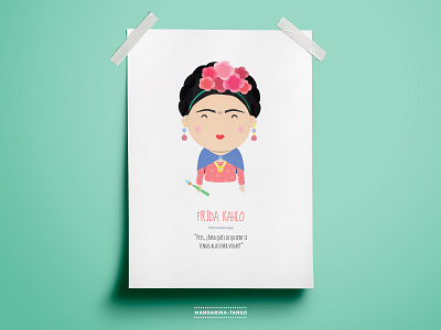 Frida Kahlo illustration artist character design design frida fridakahlo illustration kids art mexico print printable