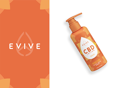 Evive Focus CBD Lotion Package Design brand identity branding design graphic graphicdesign labeldesign logodesign lotion minimal package packagedesign packaging