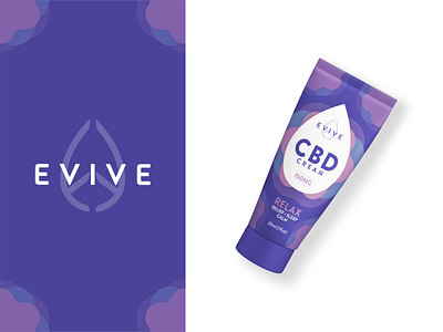 Evive Relax CBD Cream Package Design brand identity branding color design graphicdesign graphics label design labeldesign logo logo design logodesign lotion minimal package packagedesign packaging