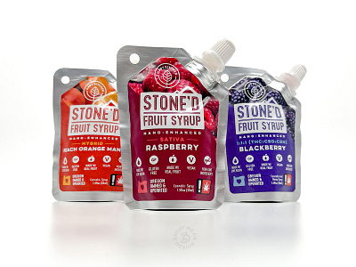 Hapy Kitchen Stone'd Fruit Syrup Package Design