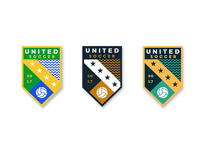 Soccer Badge Logo Concepts badge design flat football illustration shield soccer