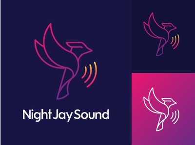 Night Jay Sound Brand Identity art color design icon logo typography