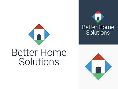 Better Home Solutions Brand Identity design flat geometric house housing logo logo design minimal