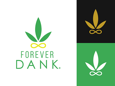 Forever Dank Brand Identity branding cannabis design flat logo logo design marijuana minimal typography vector
