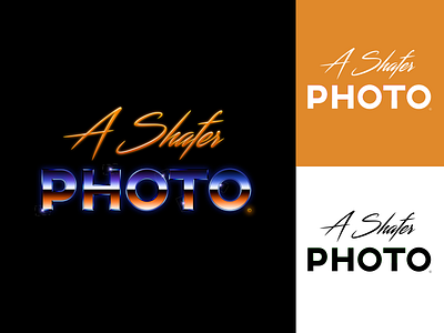 A Shafter Photography Brand Identity 80s brand brand identity branding design identity logo logo design photography retro wordmark