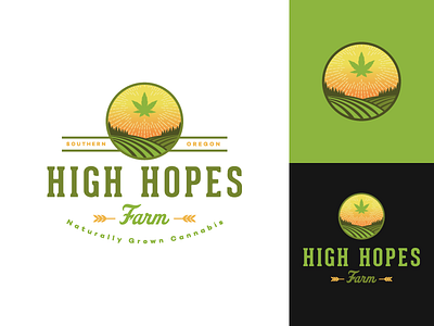 High Hopes Brand Identity brand brand identity cannabis design farm identity logo logo design logos marijuana oregon