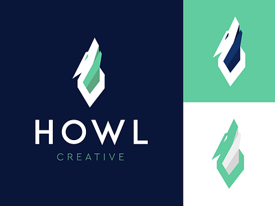 Howl Creative Brand Identity animal brand brand identity color creative creative agency design flat geometric howl logo logo design minimal ui ux ui vector wolf