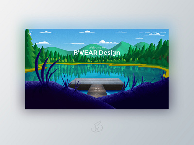 BWEAR Design Website Home Page Illustration art design illustration illustrator parallax photoshop pnw ui uiux webdesign website website concept