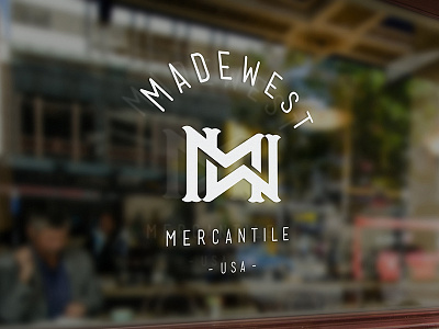 Madewest Mercantile Logo branding kansas city logo logo design made mock up monogram usa vintage