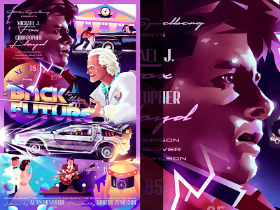 Miles Per Hour afluxintime art direction back to the future dcon design designercon doc brown gallery art graphic design illustration marty mcfly movie poster movie poster design pop culture typography vector