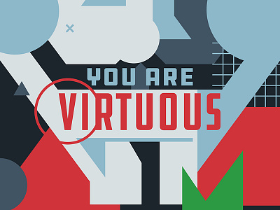 Compliments - Virtuous (V) collage graphic design illustration pantone typography v for vendetta