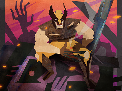 Smoke Break art direction graphic design illustration pop culture wolverine x men