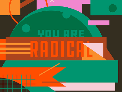 Compliments - Radical (Michelangelo) collage graphic design illustration michelangelo pantone tmnt typography