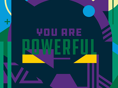 Compliments - Powerful (Black Panther) black panther collage graphic design illustration pantone typography