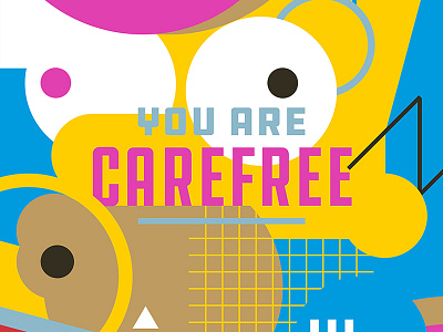Compliments - Carefree (Homer Simpson) collage graphic design homer illustration pantone the simpsons typography