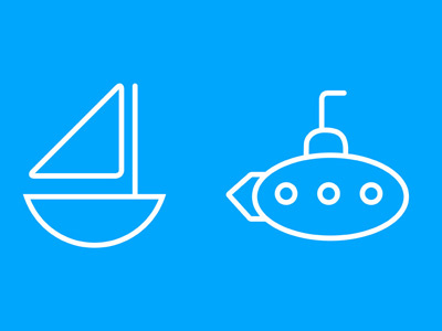 Boat and Submarine Icons icon icons