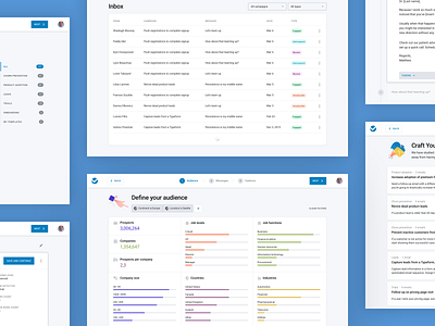 Lead Generation B2B Web App b2b b2b sales b2c cadence clients customer retention email automation email marketing email templates inbox leads messaging product design sales app sequence sketch target audience web app web application website