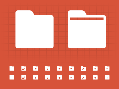 Folder Icons clean flat folder folders icon icons interface web