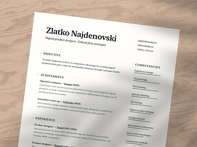 Resume sunset render clean cv cv design job application minimal minimalistic personal brand personal branding render resume resume clean resume design resume template serif font serif typeface sunset typographic typography workspace