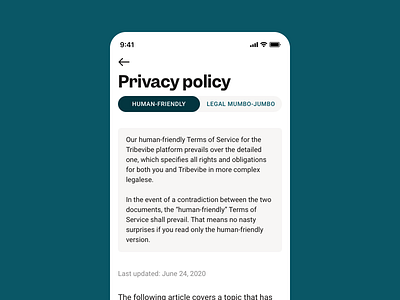 User-friendly Privacy Policy clean interface design ethical iphone app iphone app design legal legal agreements minimal minimalism minimalistic mobile app mobile design privacy privacy policy simple simple design terms and conditions terms of service ui design ux design