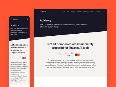 Tozan - Advisory abstract ai clean flat graphic design illustrations illustrator landing page line illustrations minimal modern red simple startup technology ui ux vector web page website