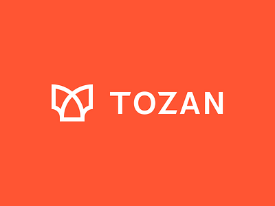 Tozan logo abstract ai clean flat graphic design illustrations illustrator line illustrations logo logo design logomark minimal modern modern logo red simple simple logo startup technology vector