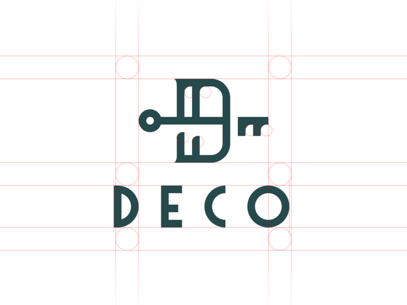 Deco Logo Grid art deco art direction brand identity branding business community concierge coworking creative door elite golden historic hotel key lock logo logo design logomark mark