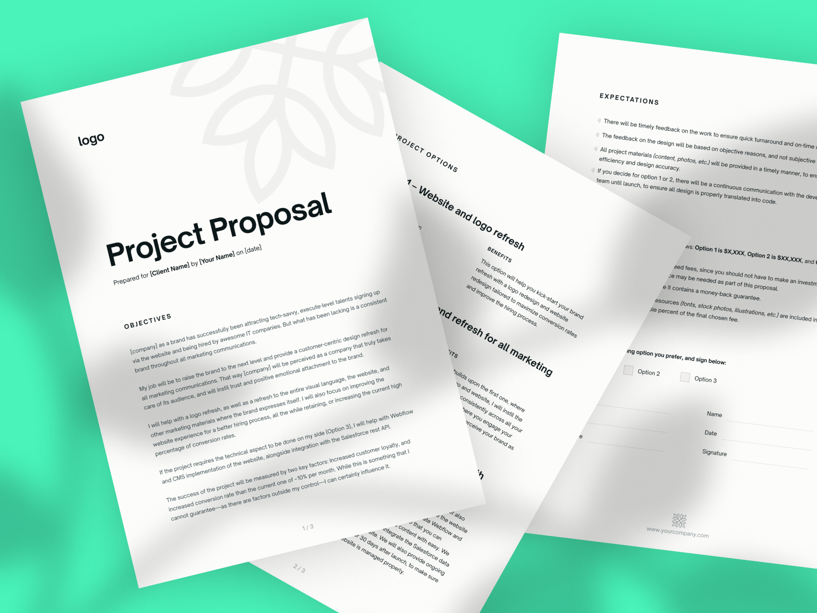 Project Proposal Template by Zlatko Najdenovski on Dribbble