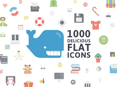 Flatilicious Release business colorful commerce emoticons finance flat fun icons media modern nature office