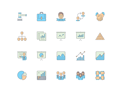 LineQueen – Business collection briefcase business icons creative icons flat icons handshake icon collection icon library icon set iconography icons illustration line icons marketing icons person pie chart statistics technology icons ui vector visual design