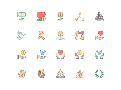 LineQueen – NGO collection banknote growth charity coin growth colorful icons connected people female group flat icons freedom dove freedom ribbon gandhi group force hand give hand take icon set iconography icons icons collection icons library line icons ngo
