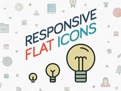 Responsive Flat Icons app icons business colorful ecommerce flat icons icon set modern multimedia responsive vector icons web web icons