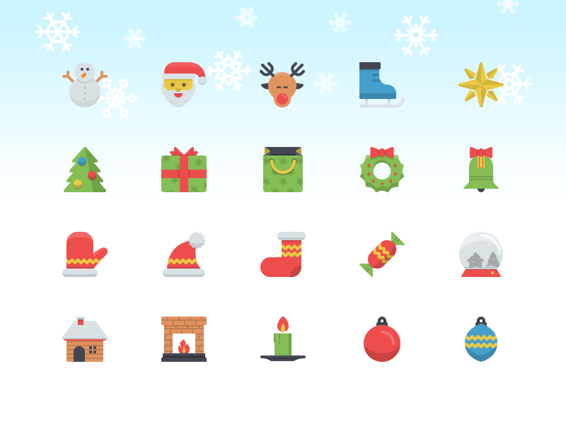 Christmas Flatilicious Icons by Zlatko Najdenovski on Dribbble