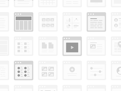 Simple Sitemap Cards browser card icon sitemap user flow wireframe