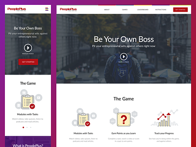 PeoplePlus Responsive Landing Page