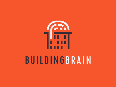 BuildingBrain Logo brain brand building company logo logomark logotype orange smart home symbol