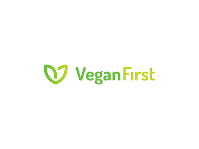 VeganFirst Logo branding flower green heart leaf logo logomark logotype organic smooth vegan vegetarian