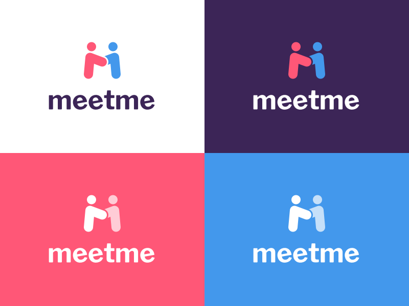 Instant Logo Explorations hangout meetup love flirt dating brand meeting symbol logomark logo