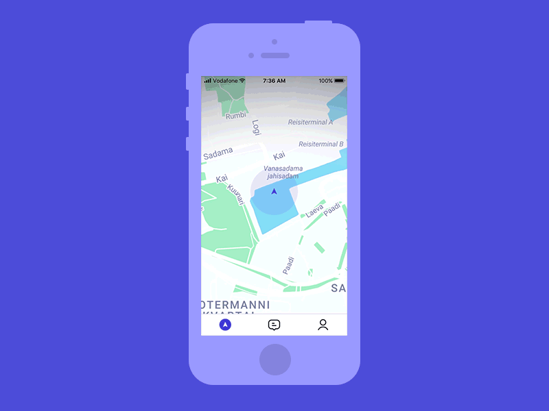 Invitation Request protopie iphone location meetup meeting hangout invitation talk conversation chat app mobile